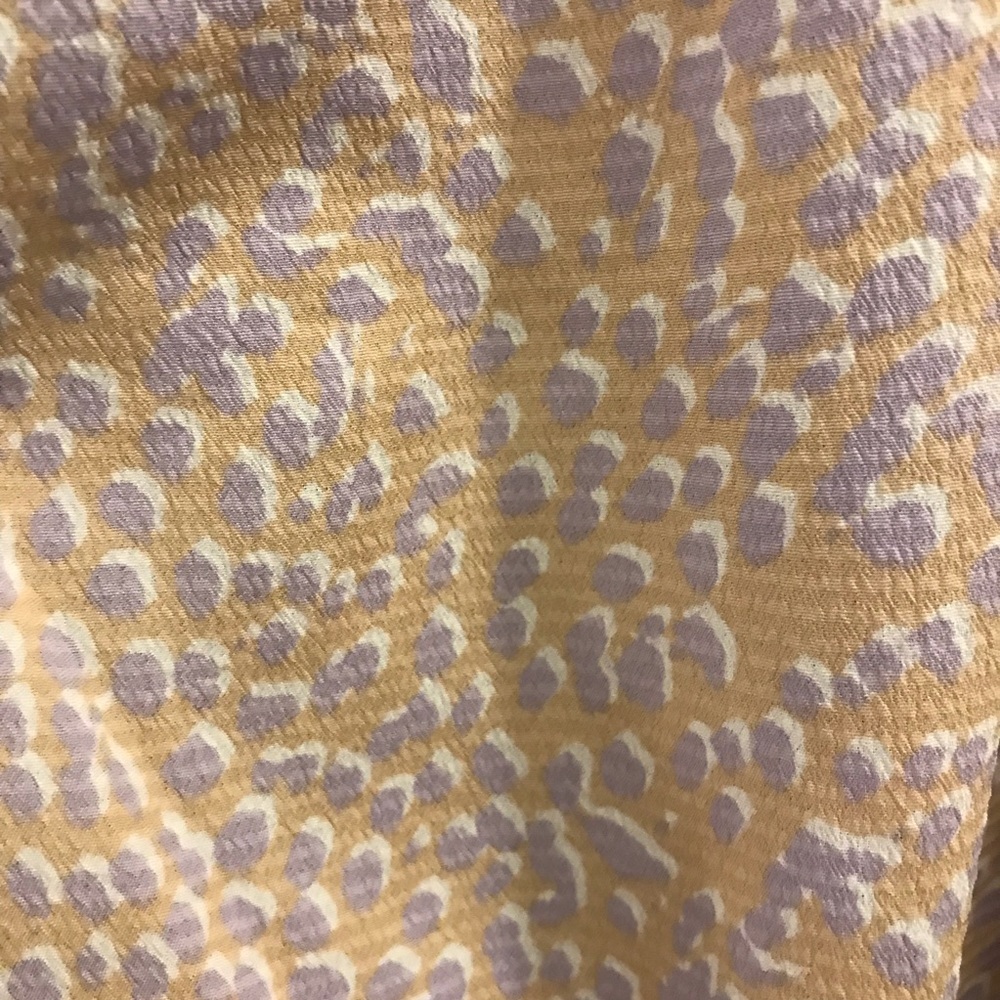 Anthropologie Current Air Off Shoulder Dress XS purple tan ruffles - Picture 5 of 9